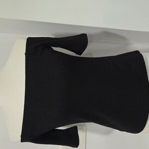 H&M Black Off-Shoulder Ribbed Top Sz MED